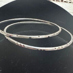 Vintage Taxco Mexico FCS 2 Sterling Bangles